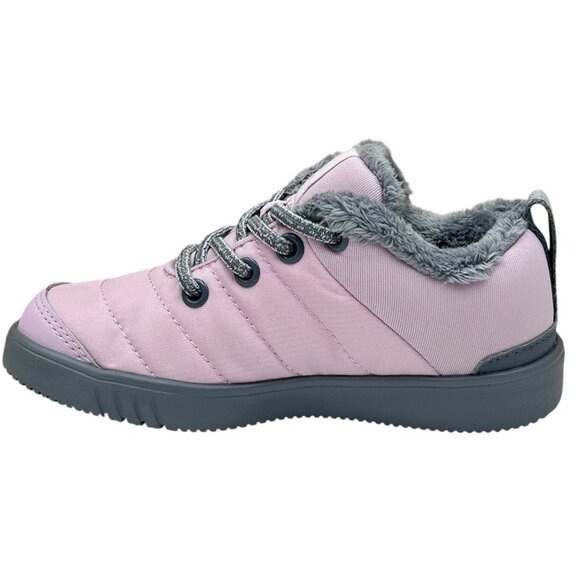 New Balance Little Girls Faux Fur Winter Sneaker Size 11 Light Pink Gray Wide - Picture 5 of 16